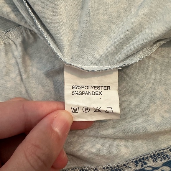 Maternity Smocked Short Sleeve Summer Dress V Neck Boho Ruffle Casual Swing Midi - Picture 10 of 11